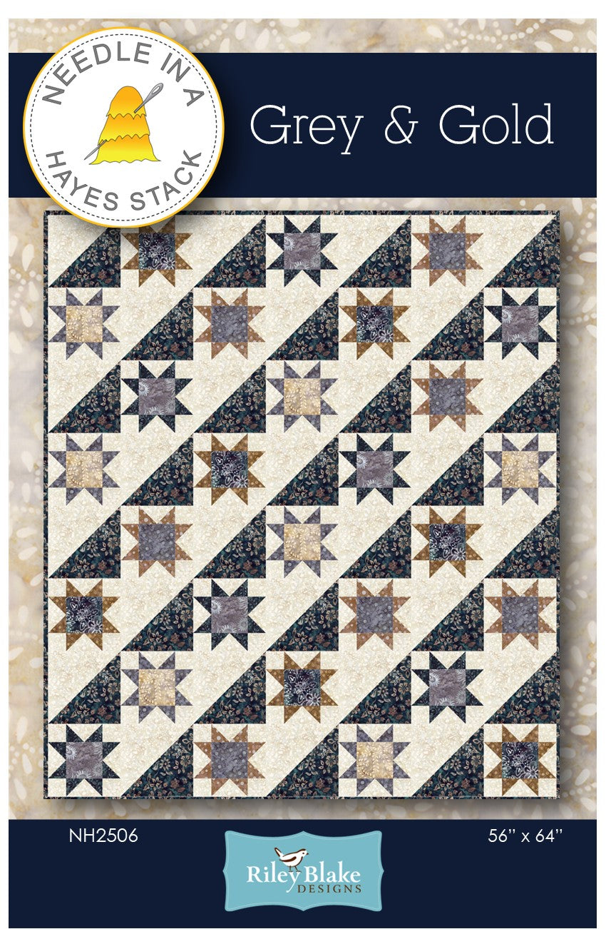 Grey & Gold Downloadable Pattern by Needle In A Hayes Stack