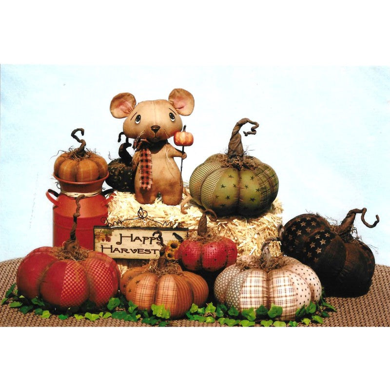Prim Pumpkins and a Dirty Little Mouse Pattern by Happy Heart Patterns