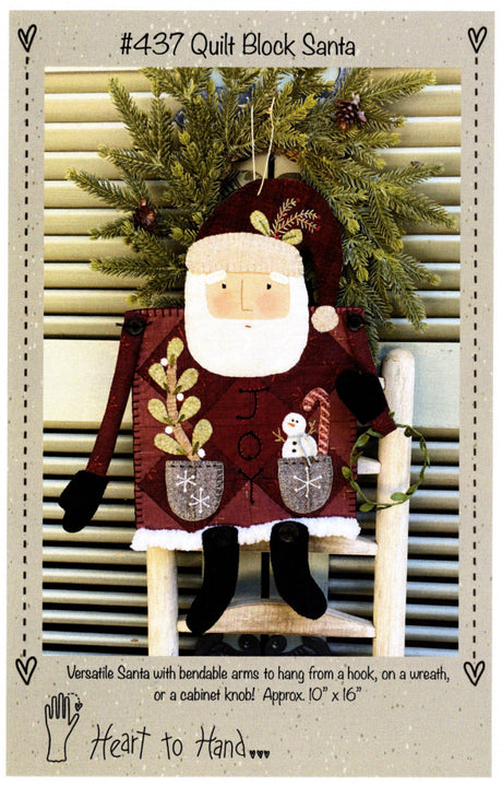 Quilt Block Santa Pattern by Heart To Hand