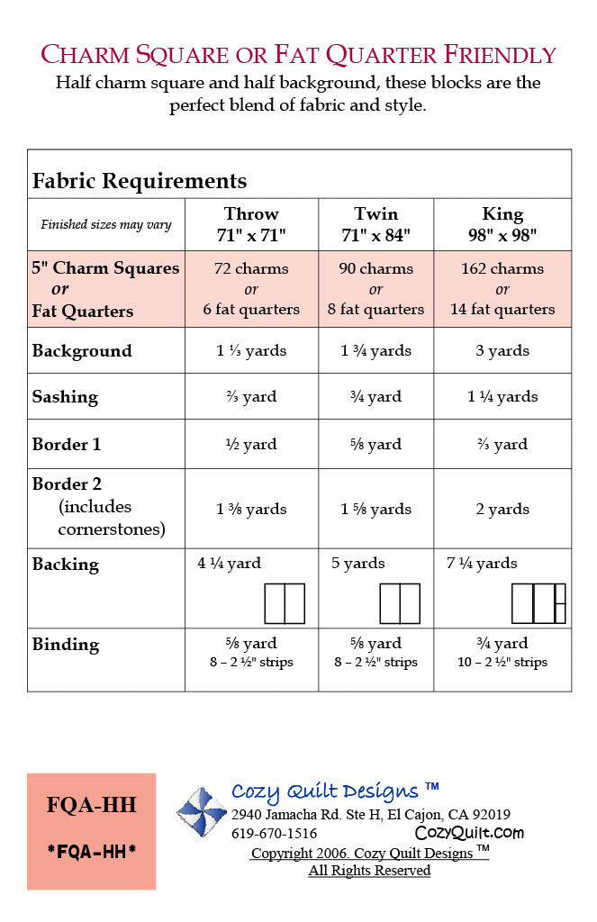 Back of the Half and Half Downloadable Pattern by Cozy Quilt Designs