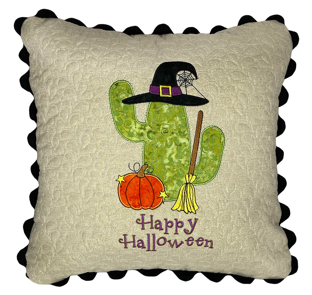 Happy Halloween Cactus Pillow Pattern by Fabric Confetti