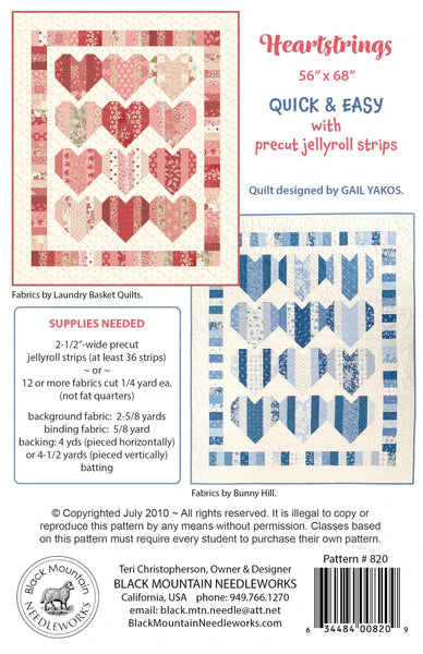 Back of the Heartstrings Downloadable Pattern by Black Mountain Needleworks