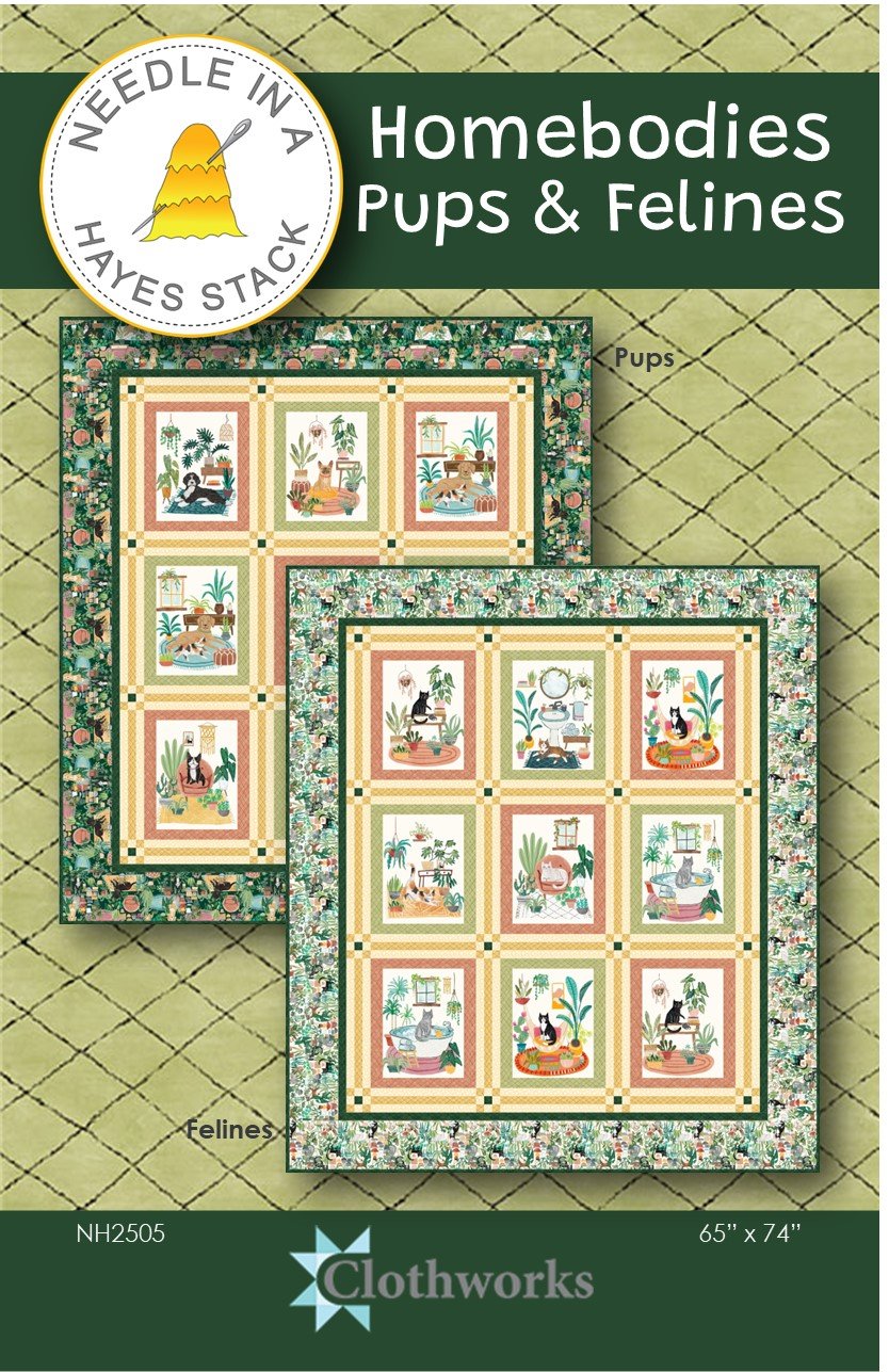 Homebody Pups and Felines Downloadable Pattern by Needle In A Hayes Stack