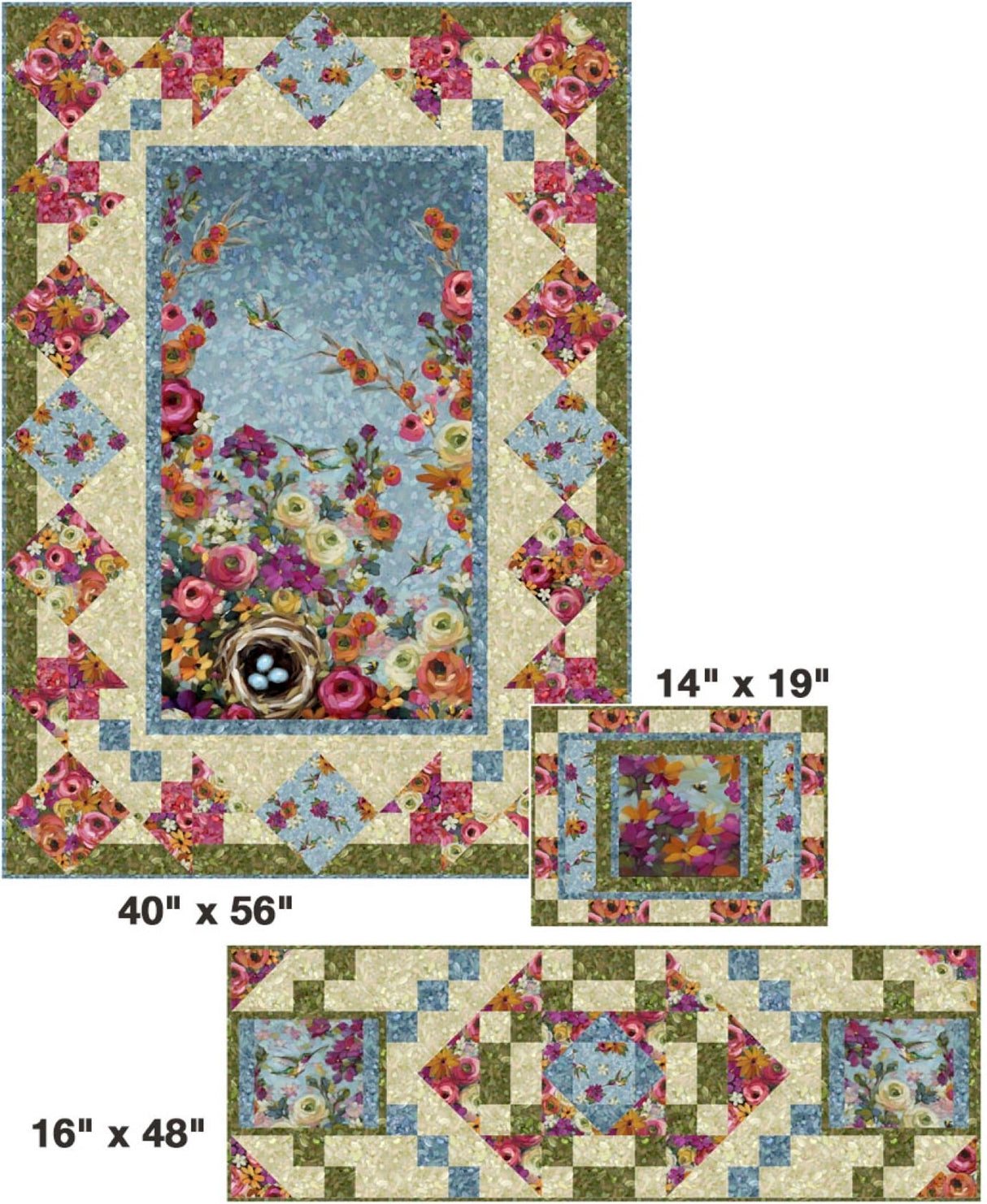 Hummingbird Heaven Downloadable Pattern by Pine Tree Country Quilts