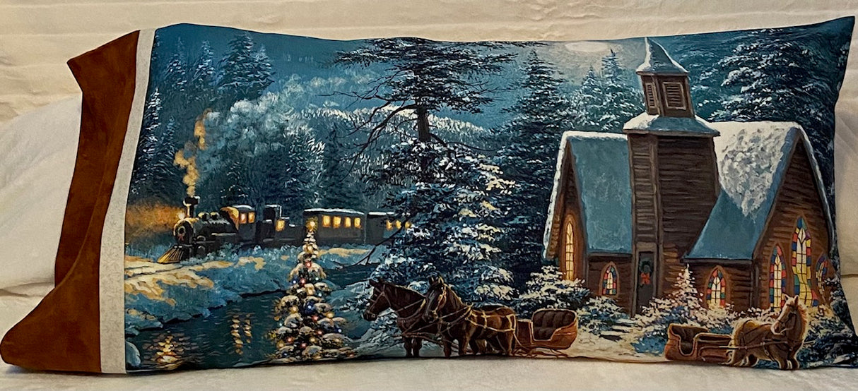 Pillowcases from Panels Christmas Book Downloadable Pattern by J. Minnis Designs
