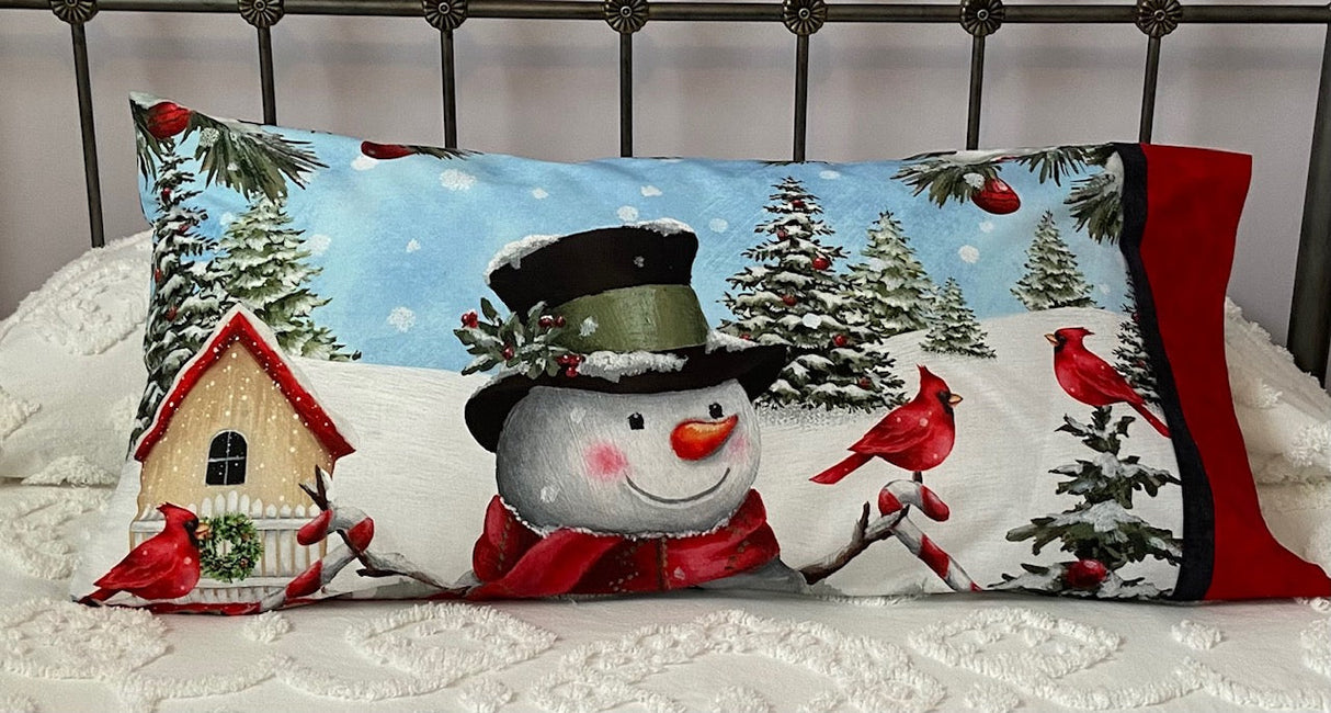 Pillowcases from Panels Christmas Book Pattern by J. Minnis Designs