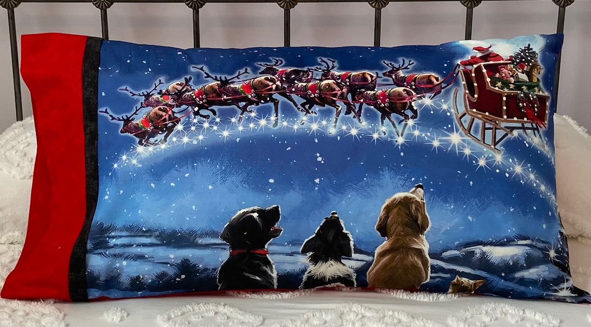 Pillowcases from Panels Christmas Book Downloadable Pattern by J. Minnis Designs