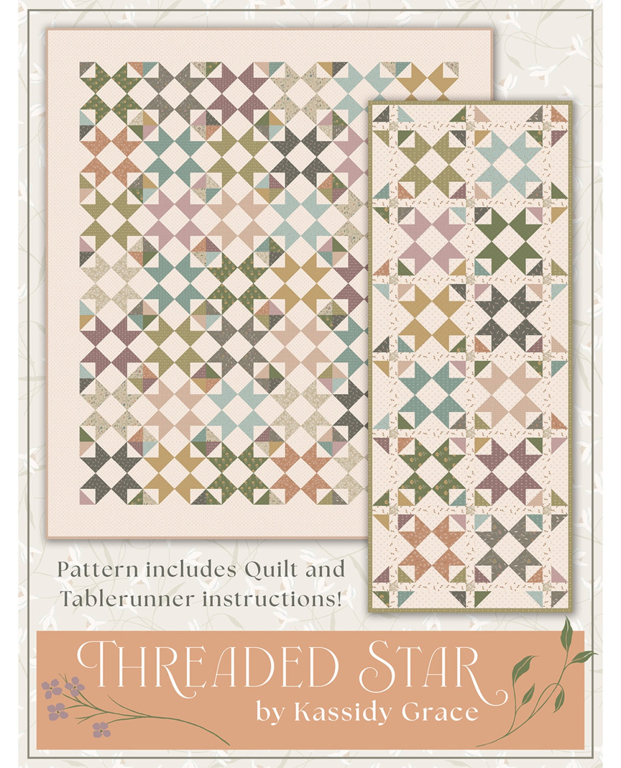 Threaded Star Quilt Pattern by It's Sew Emma