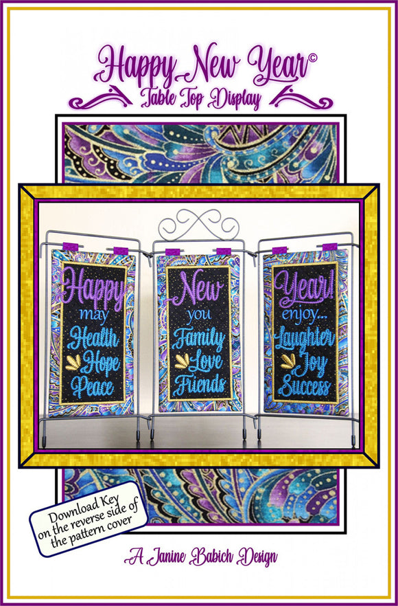 Happy New Year Table Top Display Quilt Pattern by Janine Babich Designs