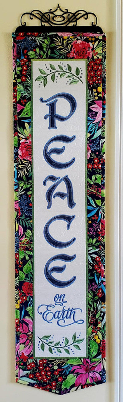 PEACE Wall Hanging Downloadable Pattern by Janine Babich Designs