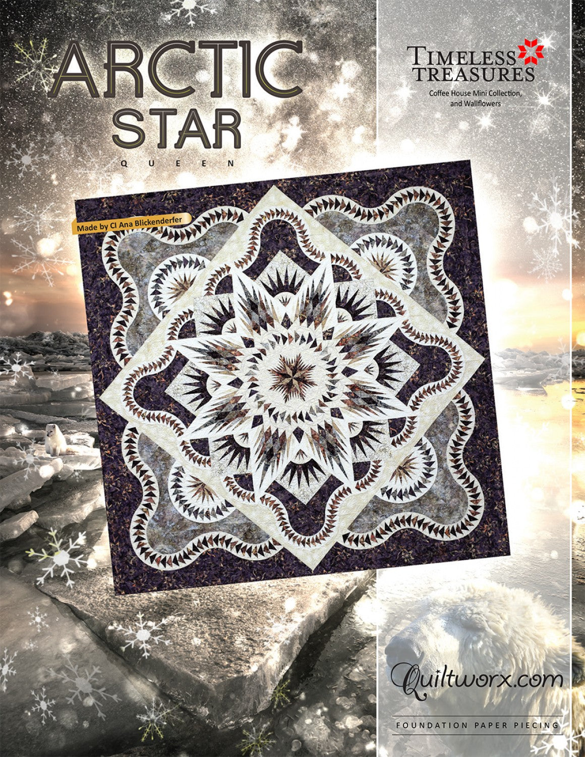 Arctic Star Queen Quilt Pattern by Quiltworx - Judy Niemeyer