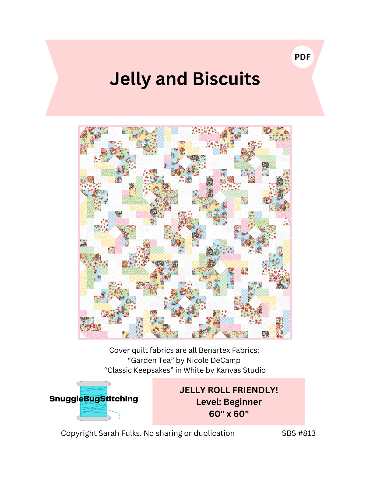 Jelly and Biscuits Downloadable Pattern by Snuggle Bug Stitching