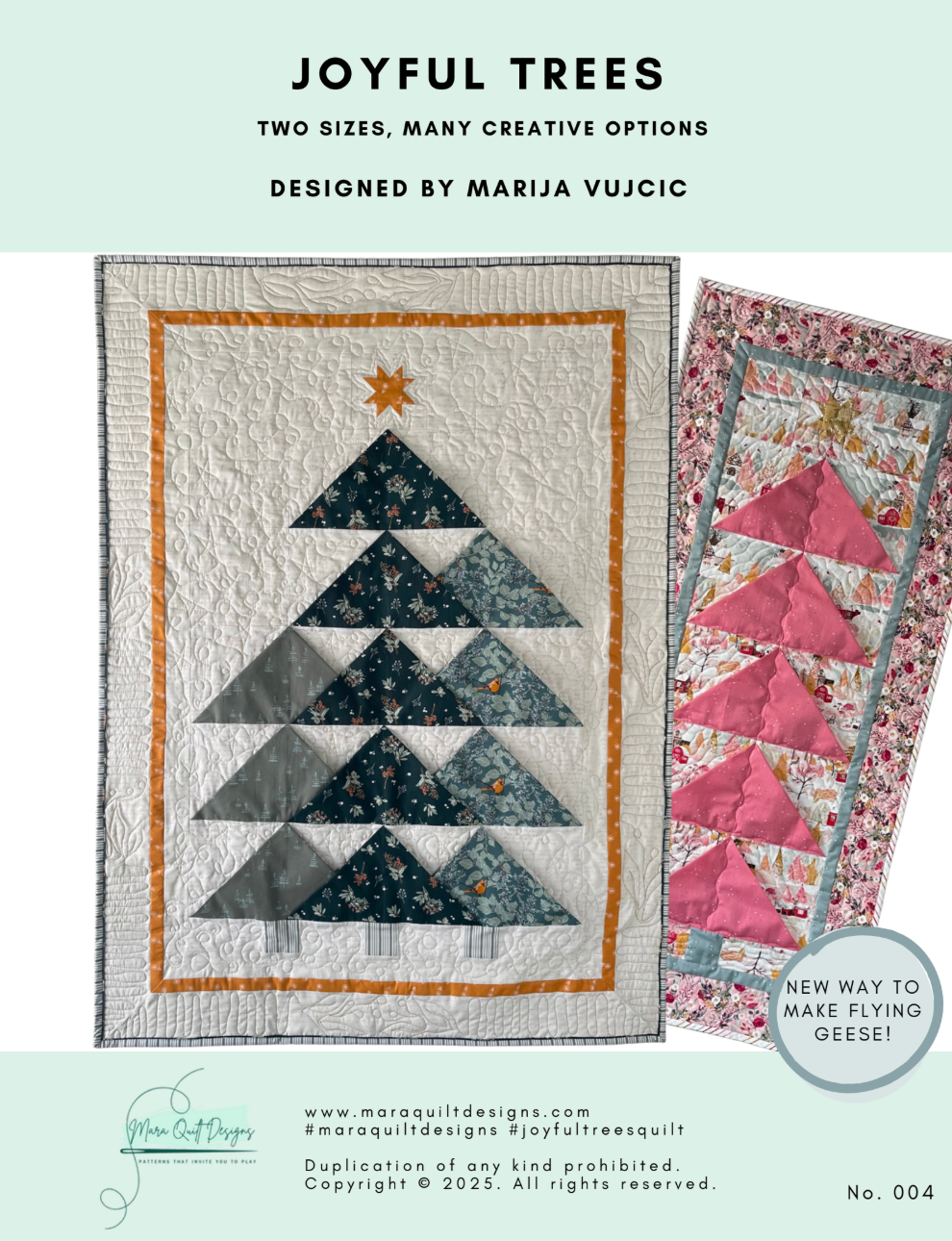 Joyful Treess Downloadable Pattern by Mara Quilt Designs