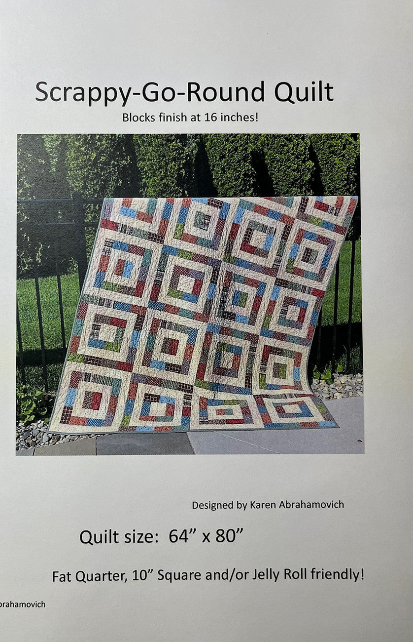 Scrappy Go Round Quilt Pattern by Karen Abrahamovich