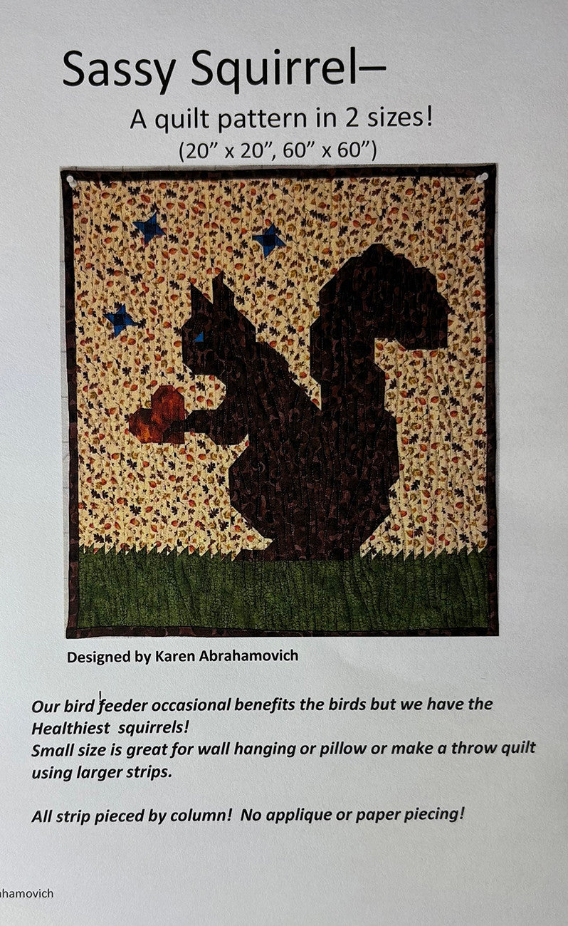 Sassy Squirrel Quilt Pattern by Karen Abrahamovich