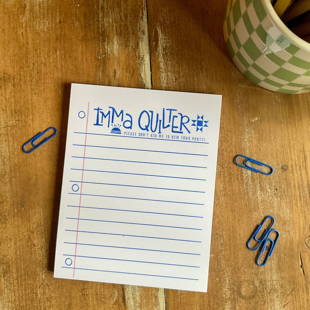 Imma Quilter Notepad by Kati Cupcake