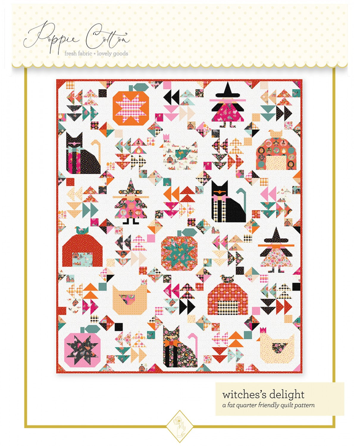 Quilt Pattern Sweet Halloween Witches Delight