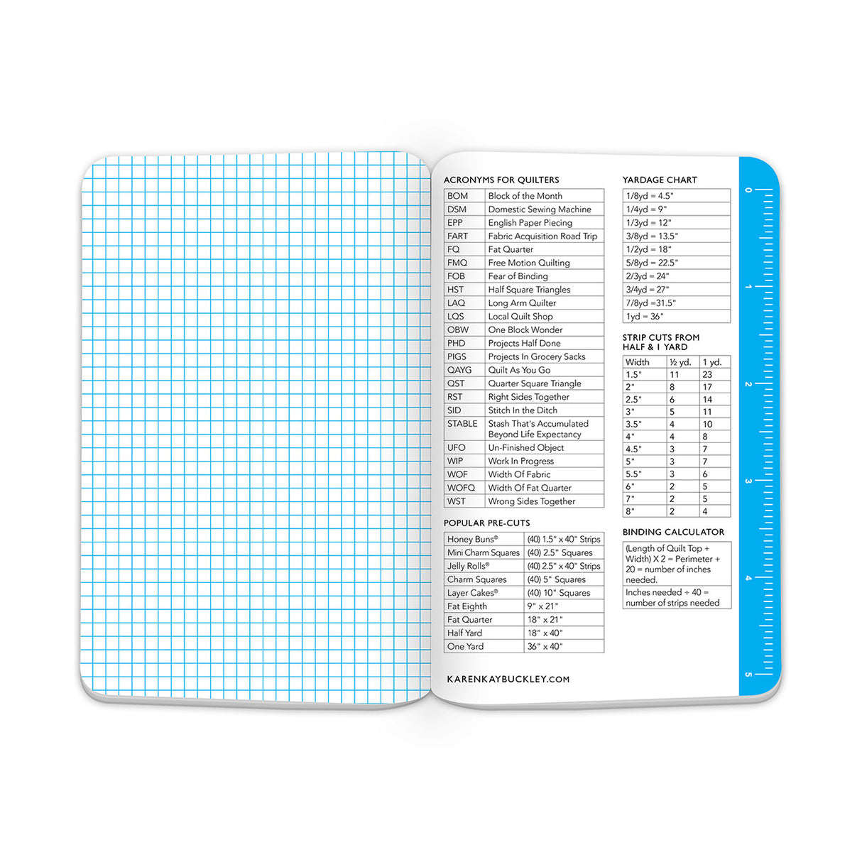 Quilt Notes Graph Paper Notebooks by Karen K Buckley