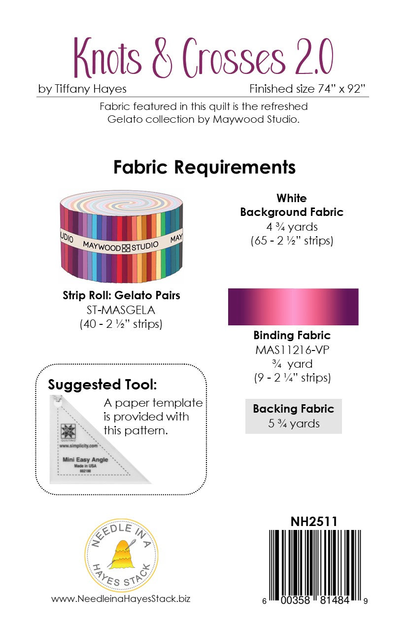 Back fo the Knots And Crosses 2.0 Downloadable Pattern by Needle In A Hayes Stack