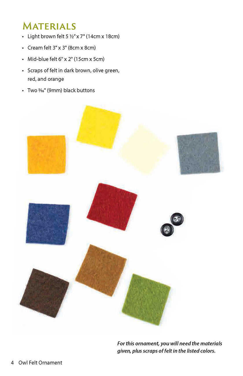 Owl Felt Ornament Pattern Pack by Landauer