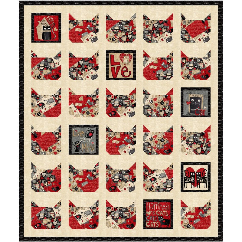 Crazy Cat Lady 2 Quilt Pattern by Ladeebug Design