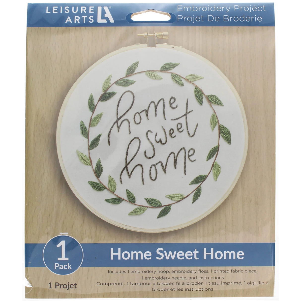 Leisure Arts Kit Embroidery 6" Home Sweet Home by Leisure Arts