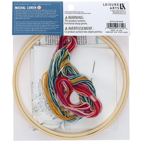 Back of the Leisure Arts Emb Kit 6 by Leisure Arts