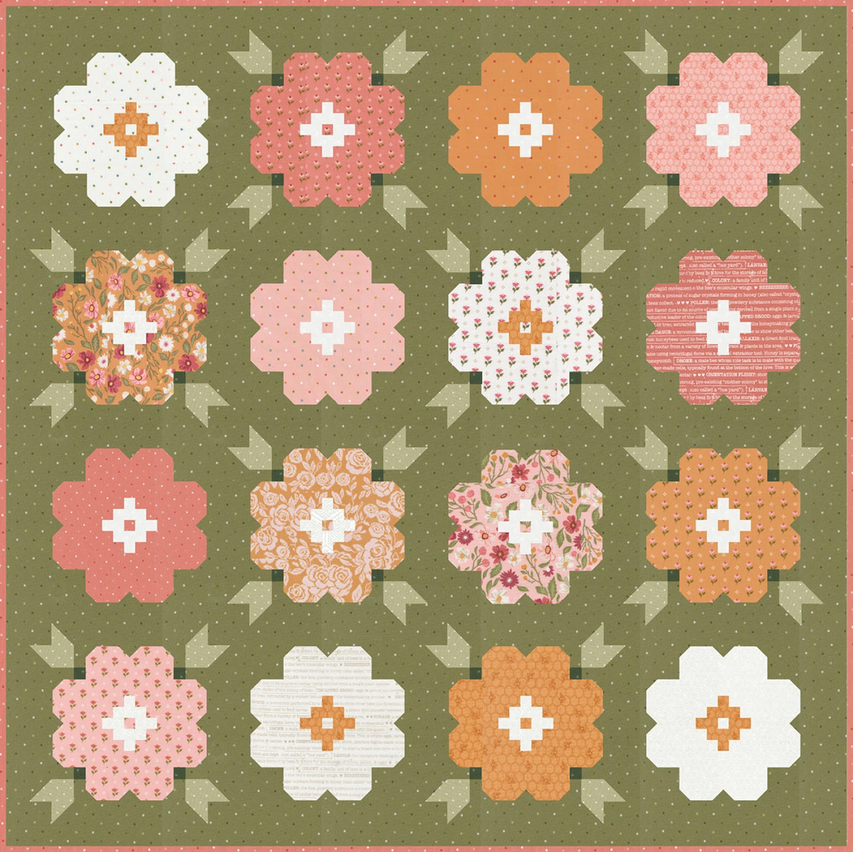 Vintage Blooms Quilt Pattern by Lella Boutique