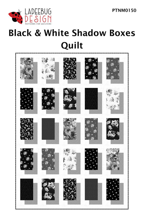 Black and White Shadow Boxes Quilt Pattern by Ladeebug Designs
