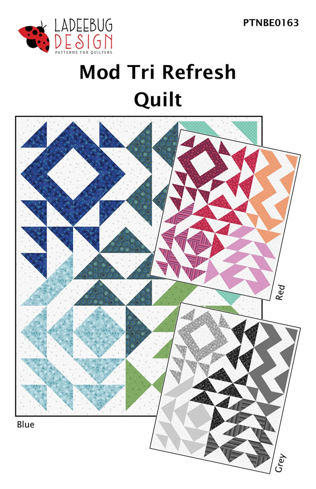 Mod Tri Blooms Quilt Pattern by Ladeebug Designs