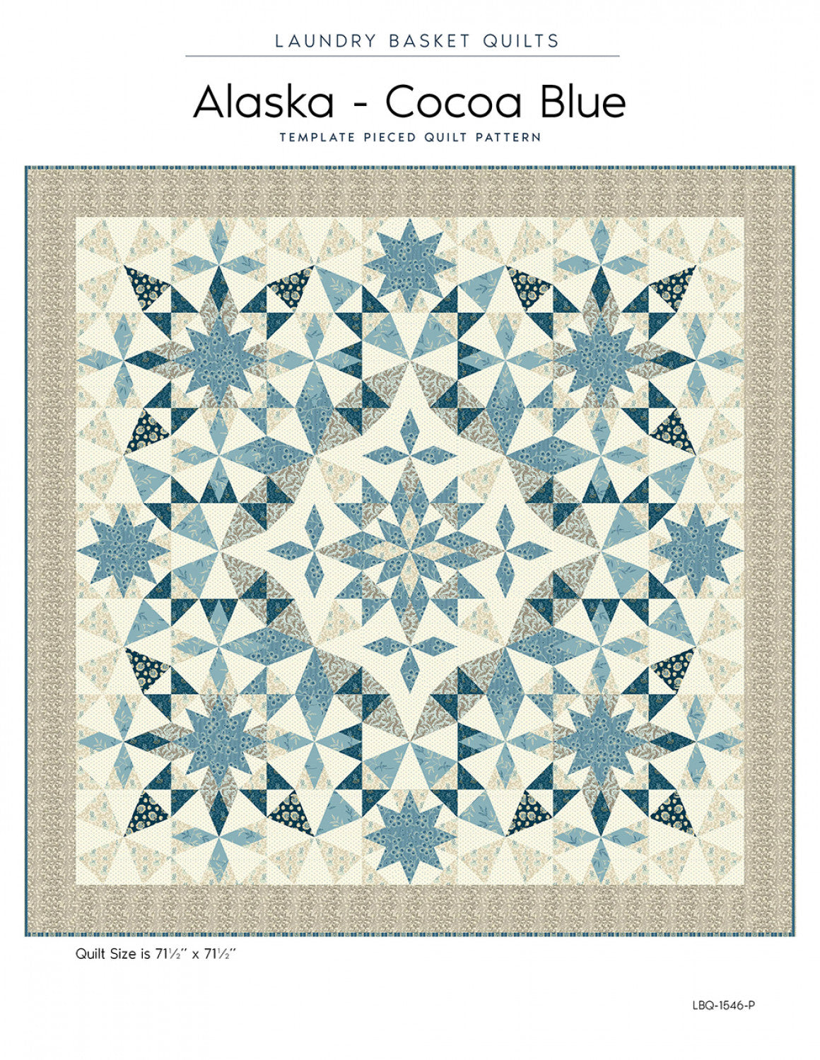 Alaska - Cocoa Blue Quilt Pattern by Laundry Basket