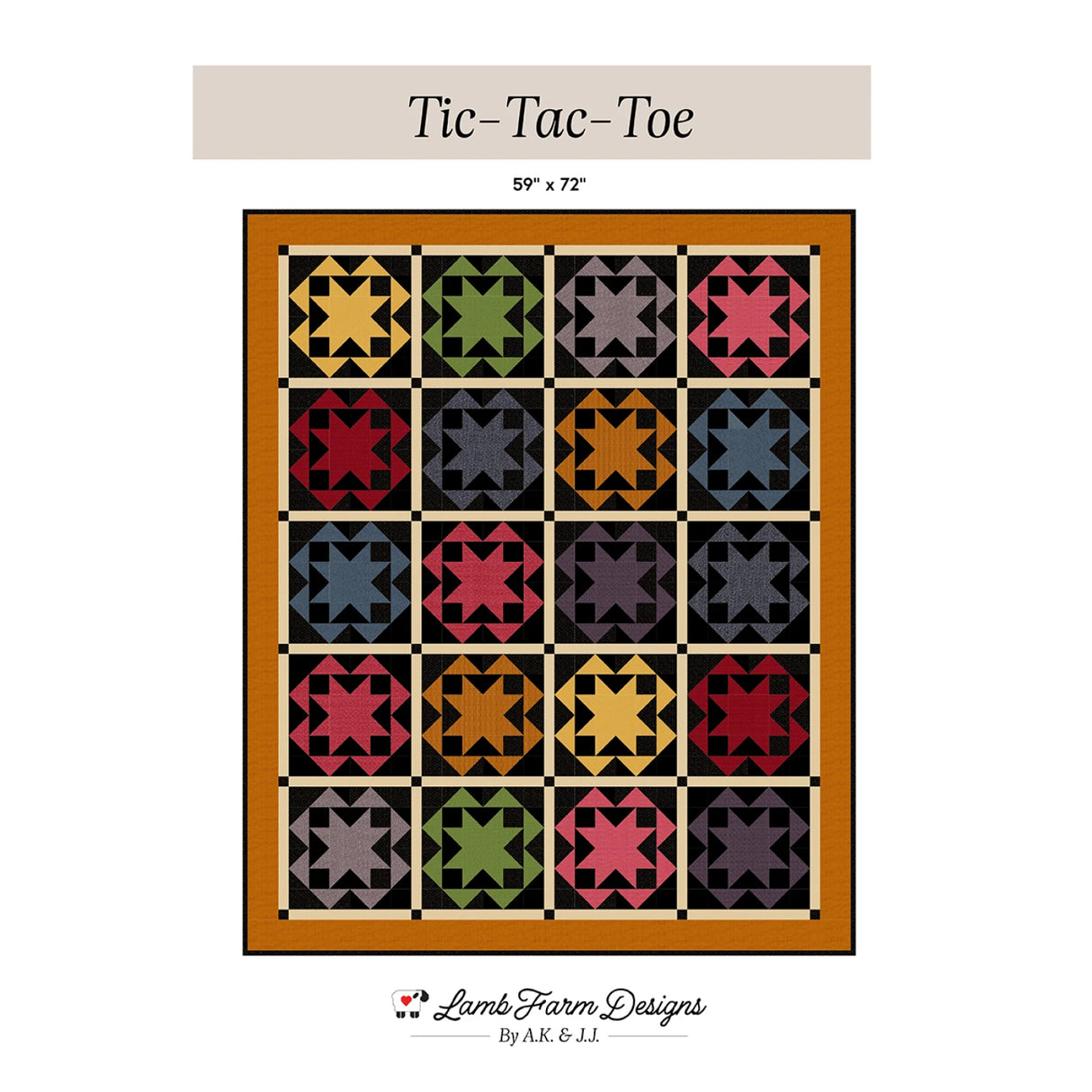 Tic Tac Toe Quilt Pattern by Lamb Farm Designs
