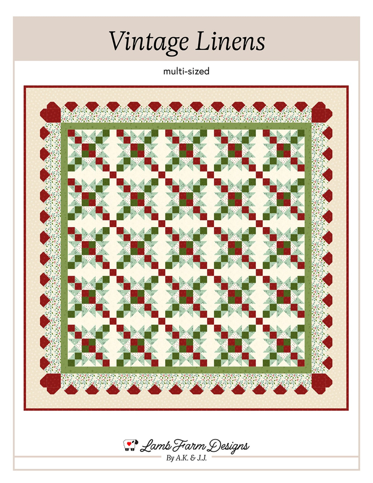 Vintage Linens Quilt Pattern by Lamb Farm Designs