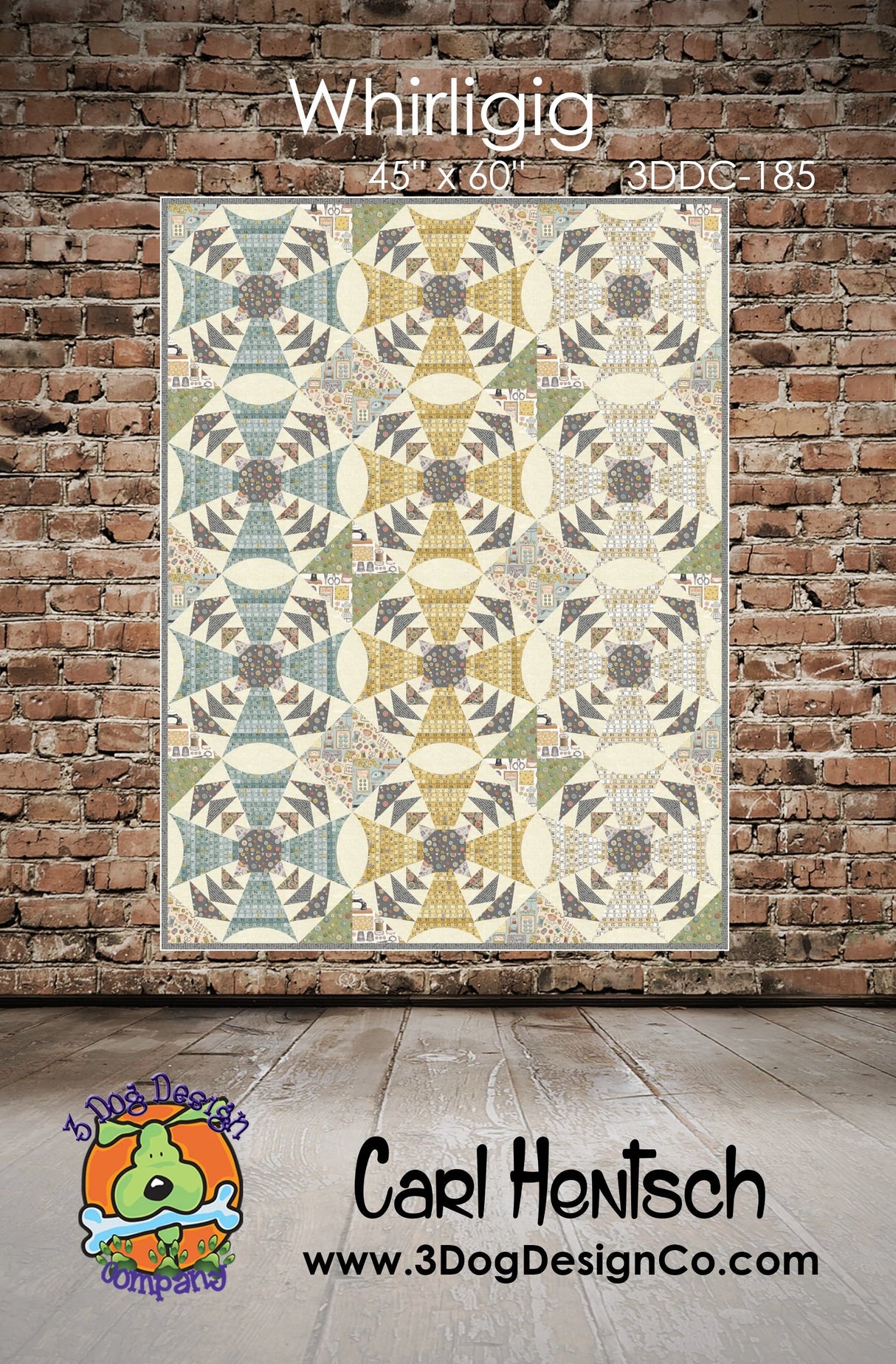 Whirligig Downloadable Pattern by 3 Dog Design Co Quilt Patterns