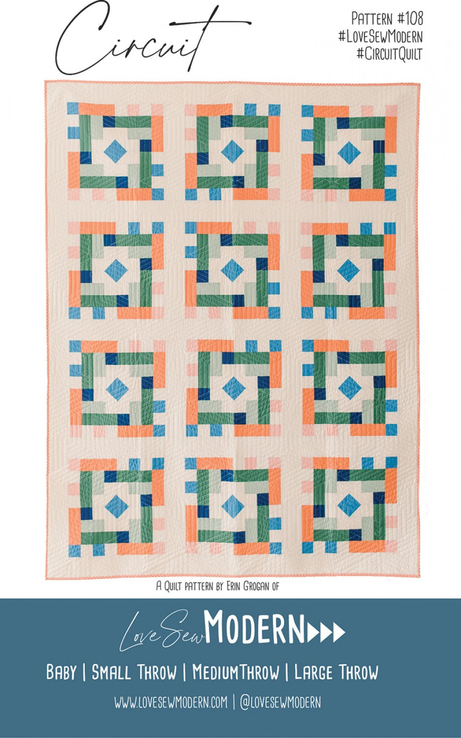 Circuit Quilt Pattern by Love Sew Modern