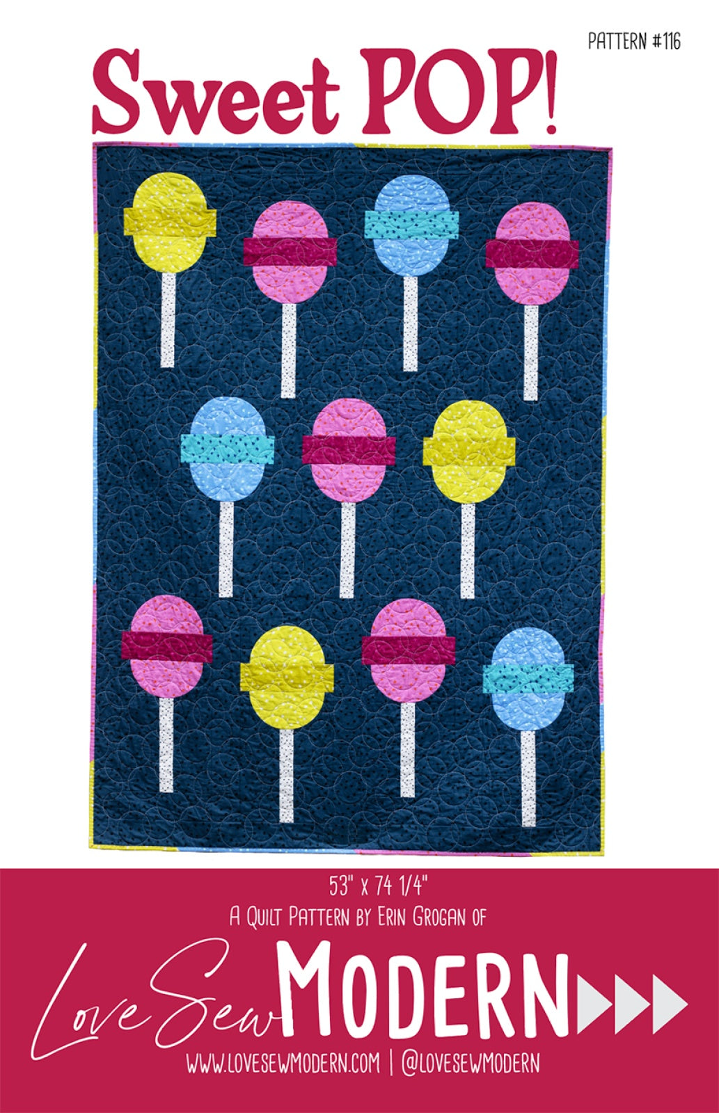 Sweet POP Quilt Pattern by Love Sew Modern