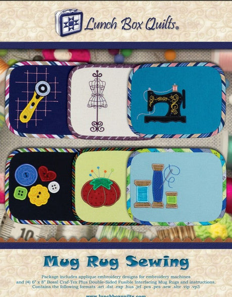 Mug Rug Sewing Applique Embroidery Designs