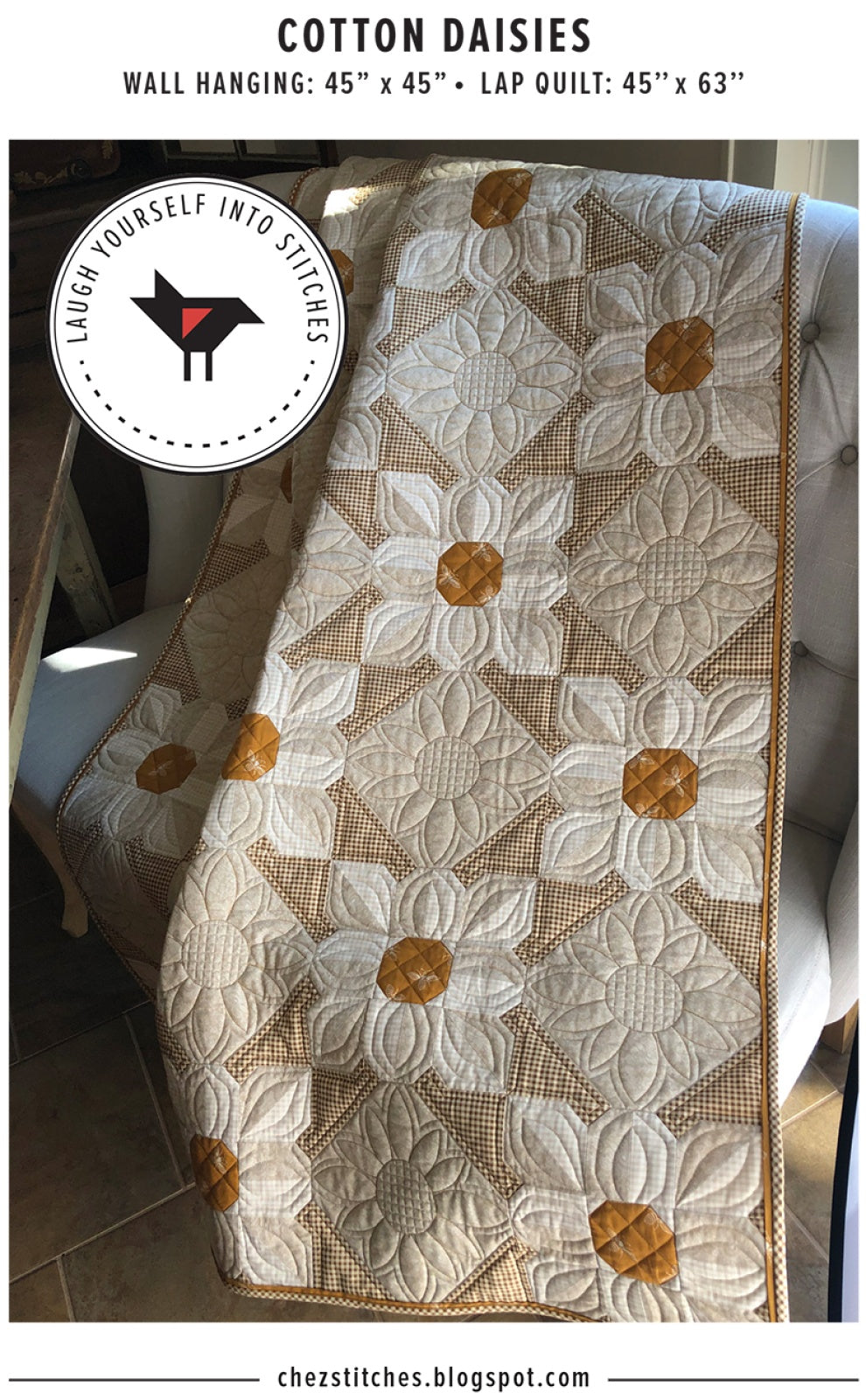 Cotton Daisies Quilt Pattern by Laugh Yourself Into Stitches