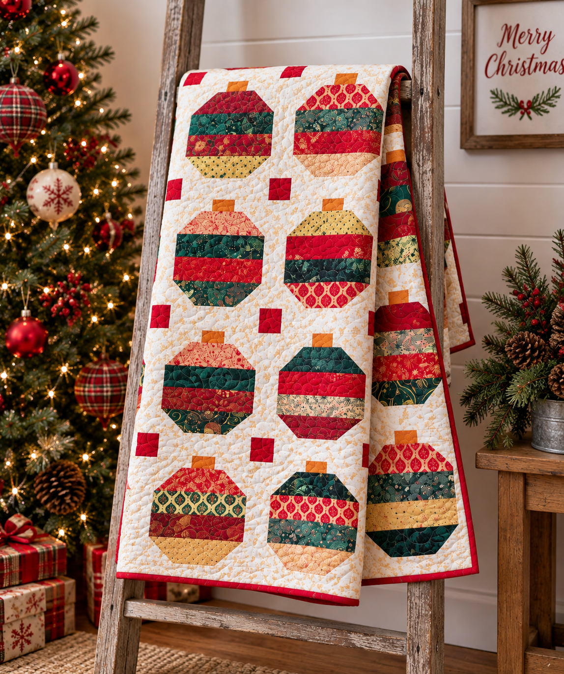 Christmas Join Downloadable Pattern by Cuddle Cat Quiltworks