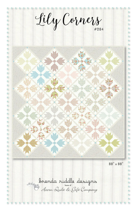 Lily corners Quilt Pattern by Brenda Riddle Designs