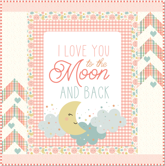Love You to The Moon Panel Free Downloadable Pattern by Riley Blake Designs