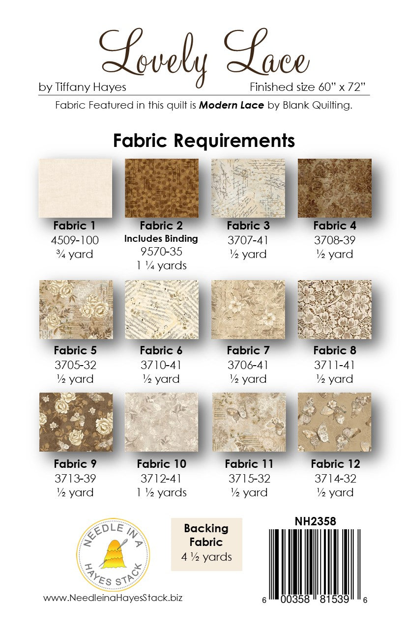 Back of the Lovely Lace Downloadable Pattern by Needle In A Hayes Stack