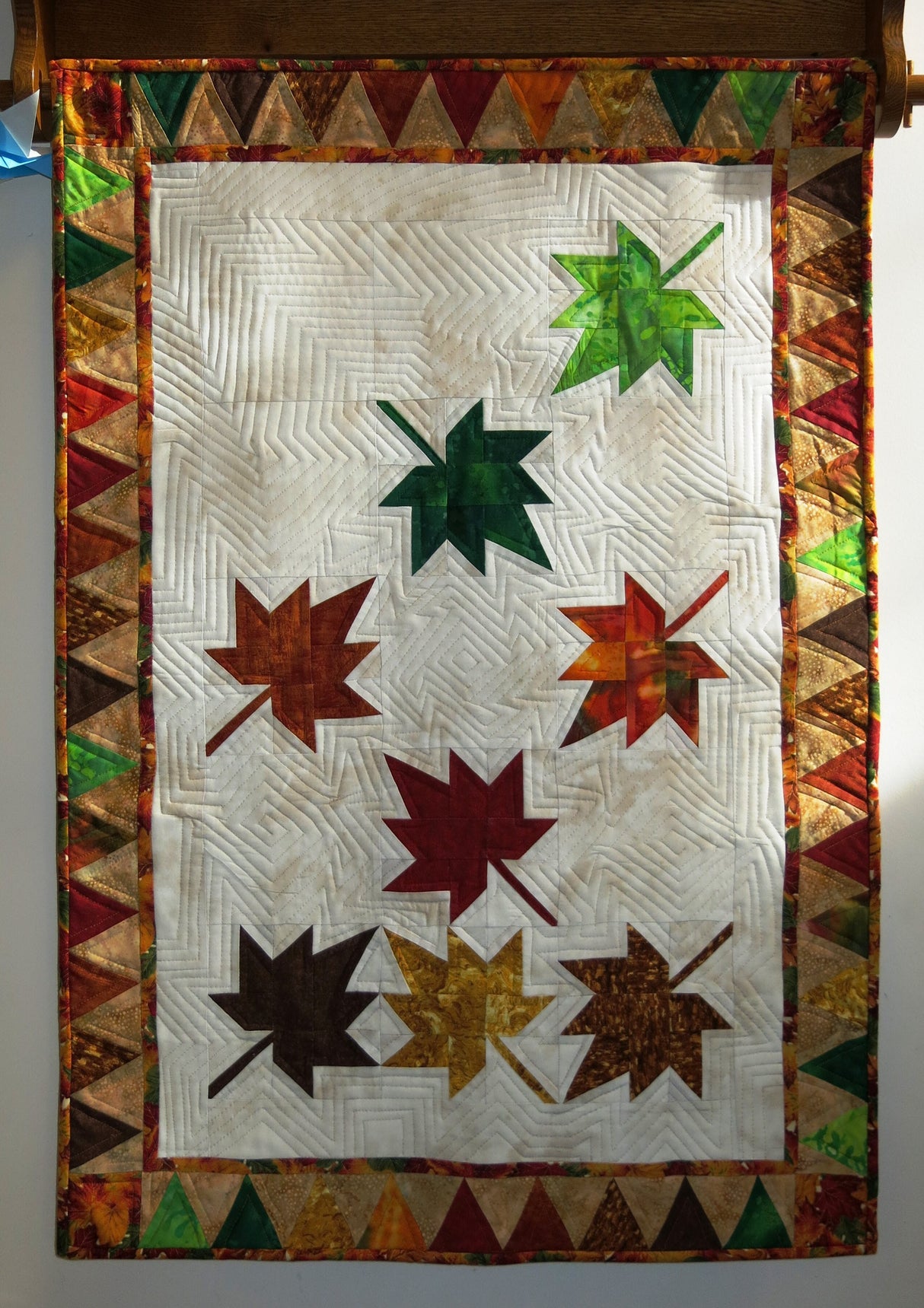 Falling Leaves Wall Hanging Downloadable Pattern by Mary Ann Sprague