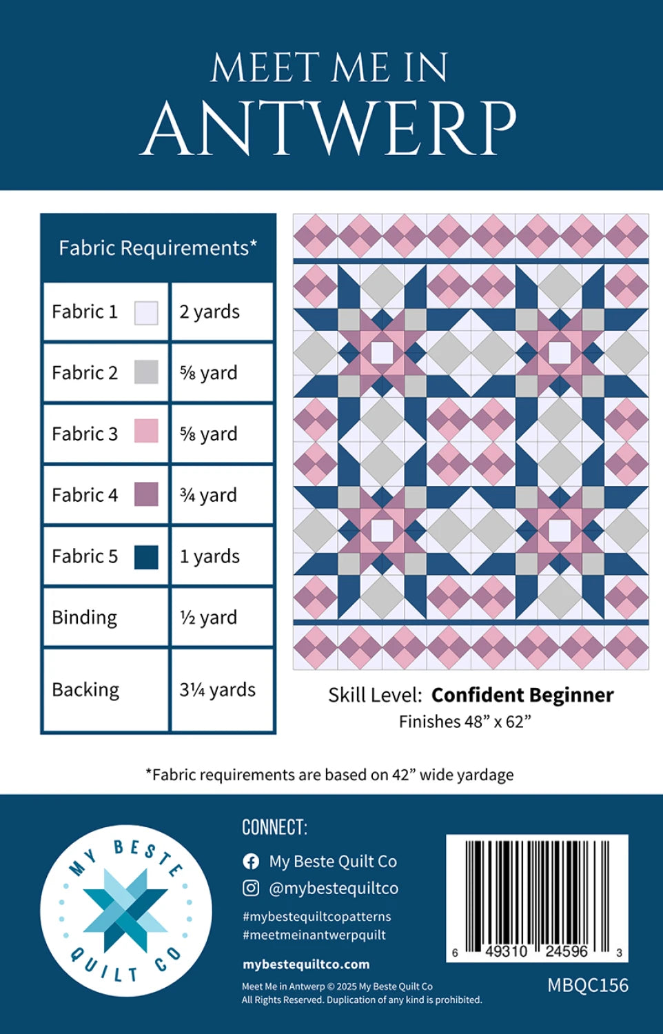 Meet Me in Antwerp Quilt Pattern by My Beste Quilt Co