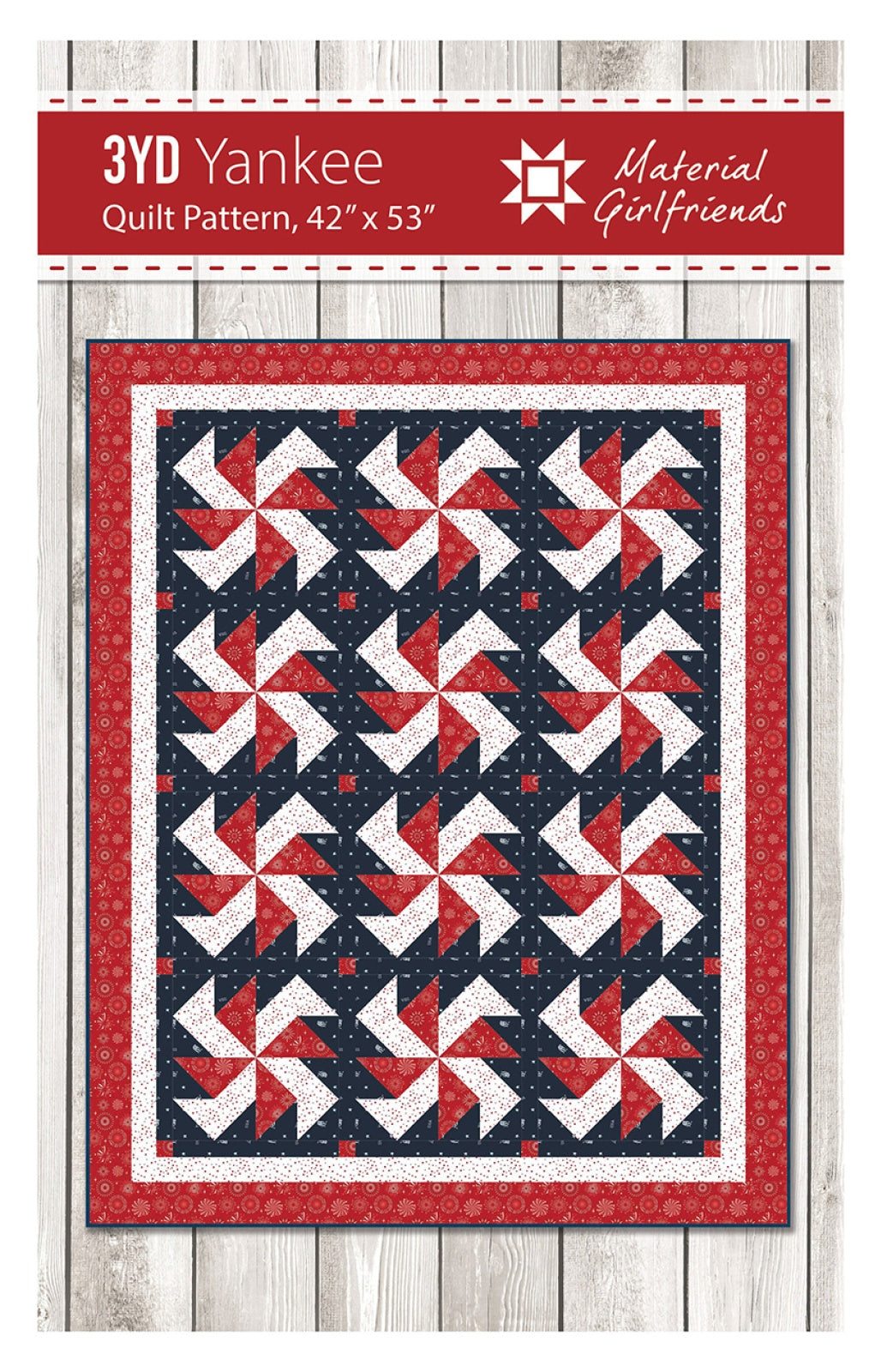 3yd Yankee Quilt Pattern by Material Girlfriends