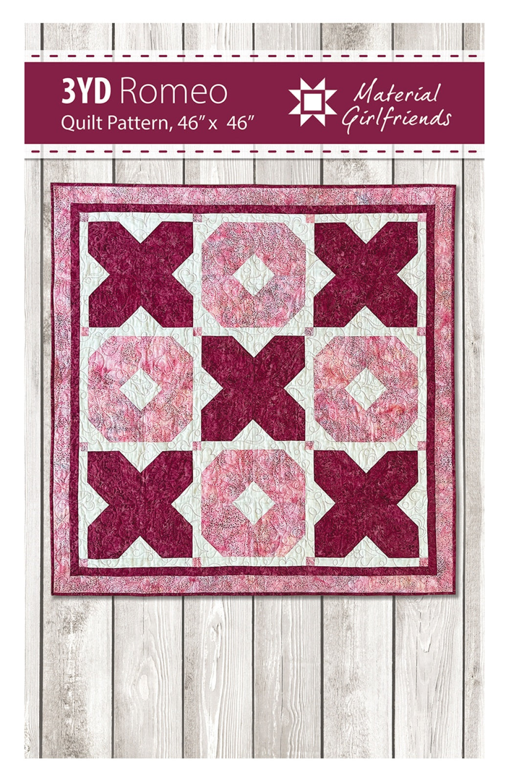 3yd Romeo Quilt Pattern by Material Girlfriends