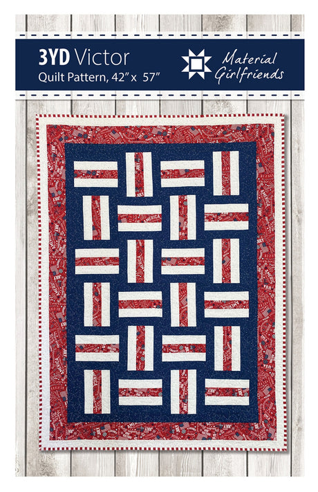 3yd Victor Quilt Pattern by Material Girlfriends