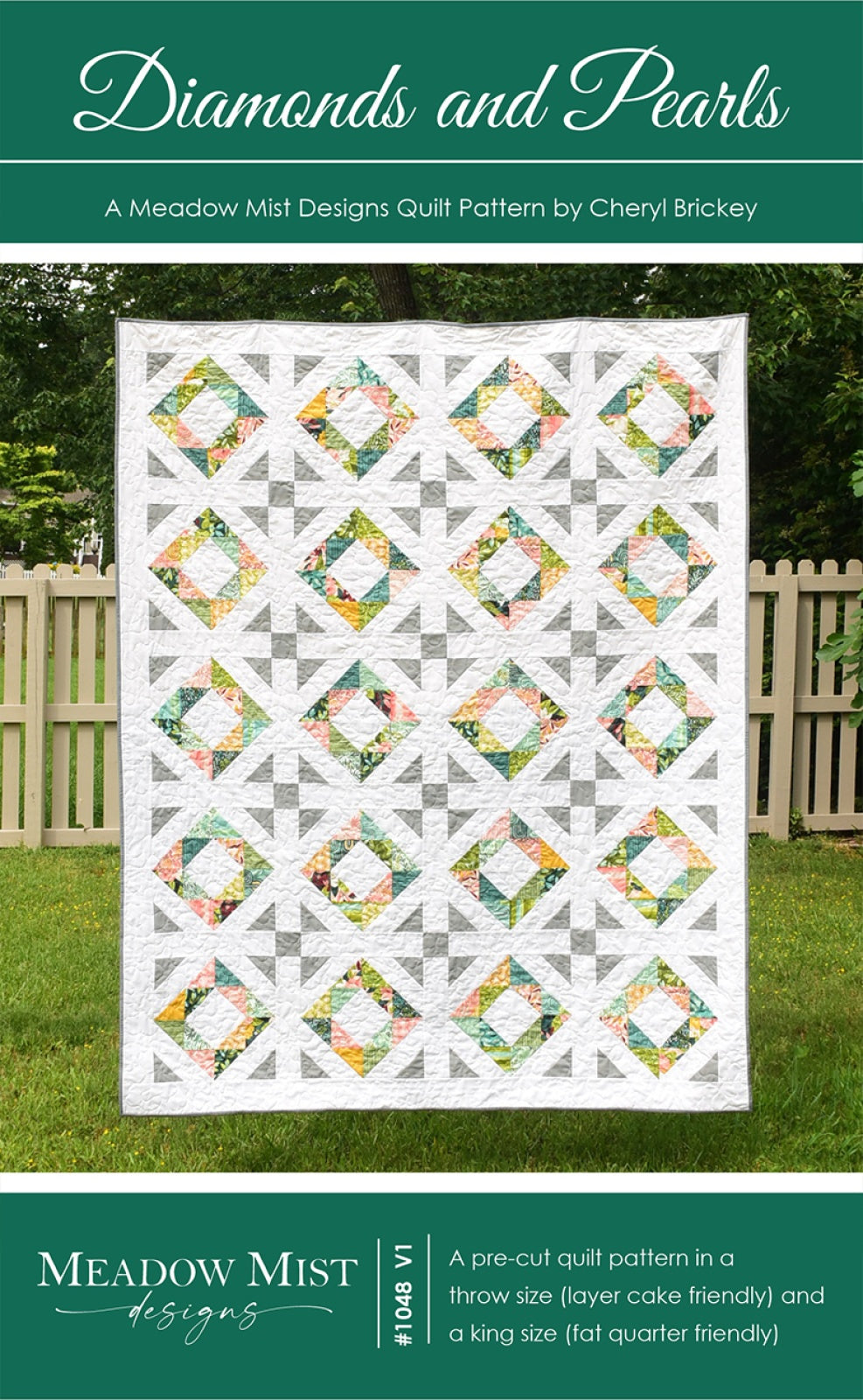 Diamonds and Pearls Quilt Pattern by Meadow Mist Designs