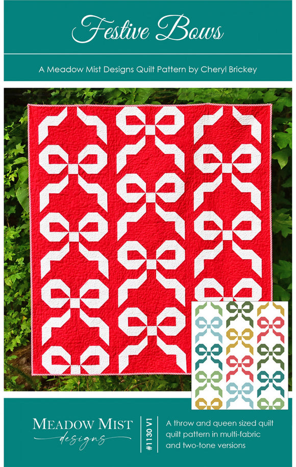 Festive Bows Quilt Pattern by Meadow Mist Designs