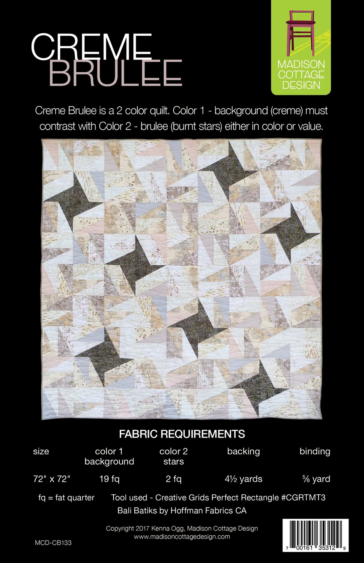 Creme Brulee Quilt Pattern